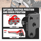 Foot Peg Offset Brackets for Yamaha YZ 250F (2024–2026), YZ 450F (2023–2026)
