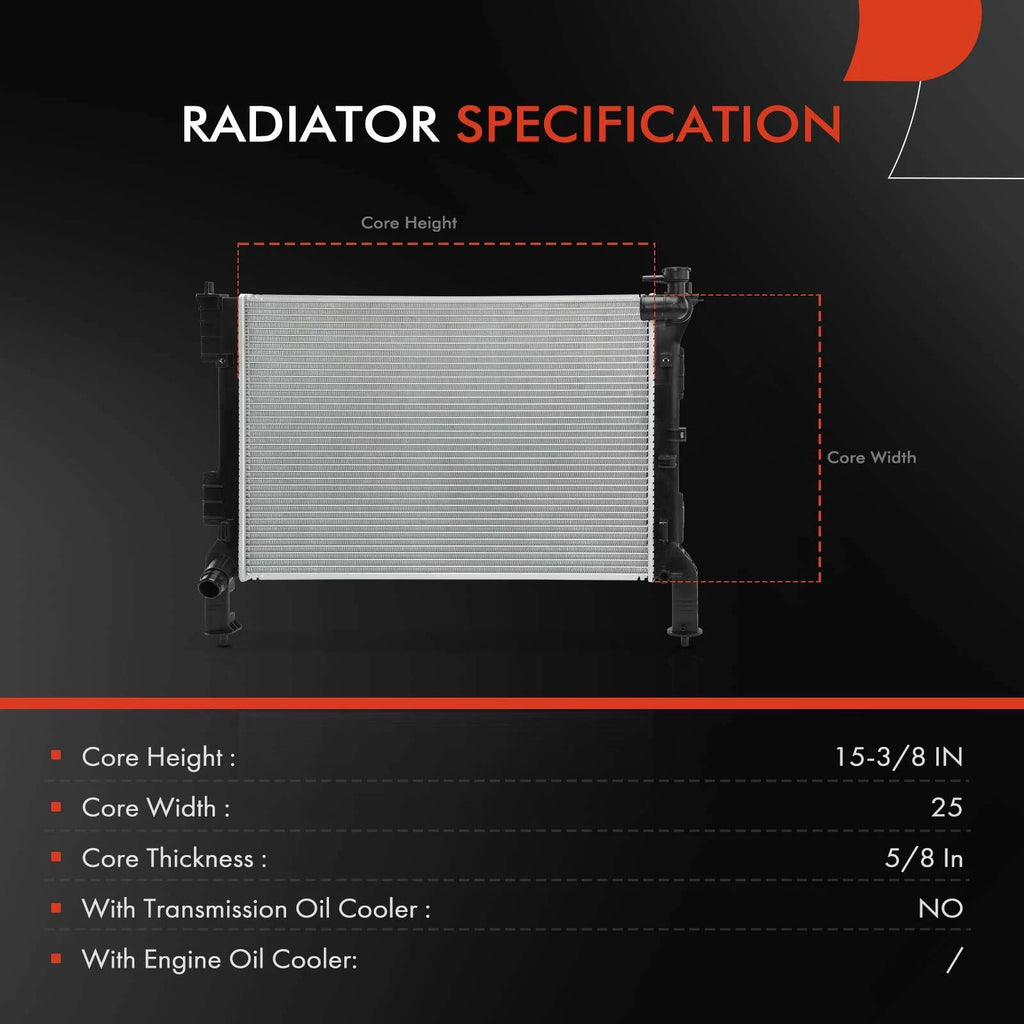 Radiator for Hyundai Sonata Kia Optima (2016–2020) L4 2.0L