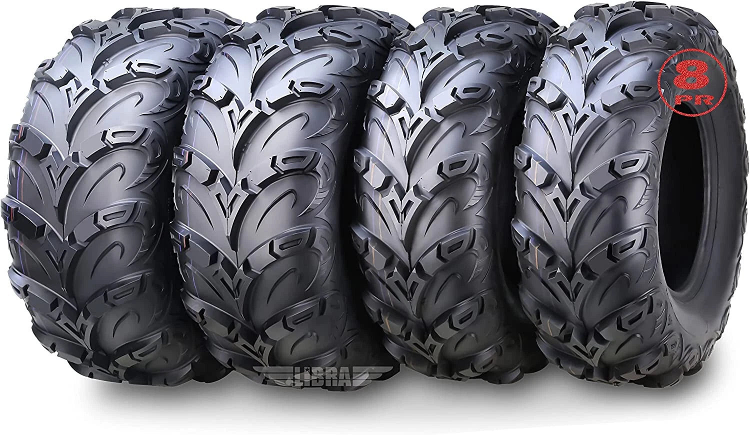 Set of 4 Premium 8PR UTV ATV Tires 24X8-12 & 24X10-12