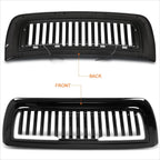 Vertical Fence ABS Front Bumper Hood Grille w/LED DRL for Ram 2500 3500 (2010–2018)