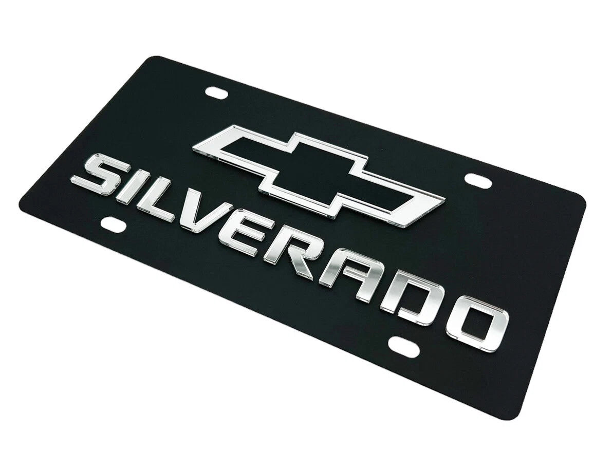 Bowtie Emblem Mirror 3D Black for Chevrolet Silverado (2014–2018)