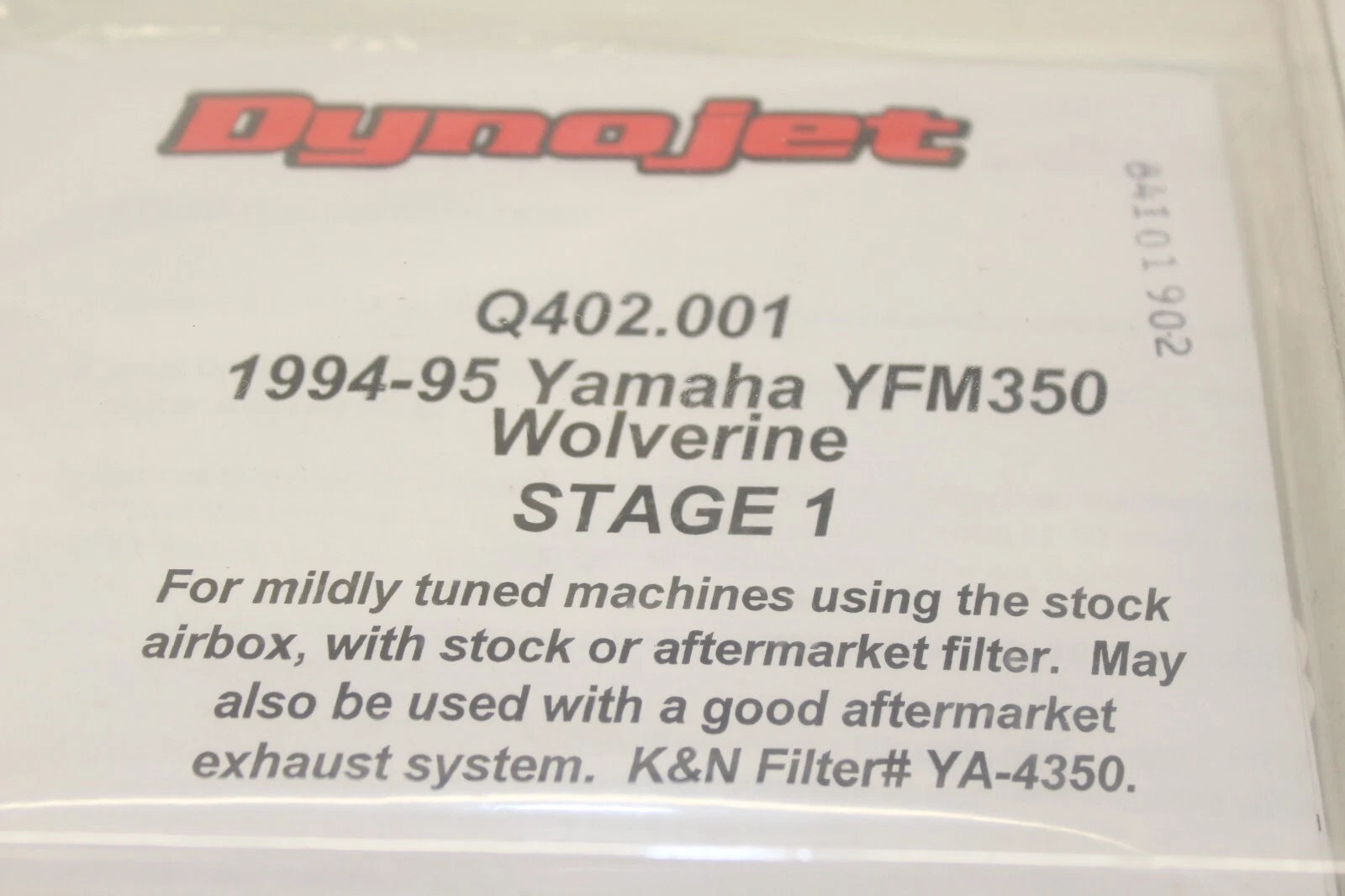 Dynojet Stage 1 Carb Kit for Yamaha YFM350 Wolverine (1994–1995) Q402.001
