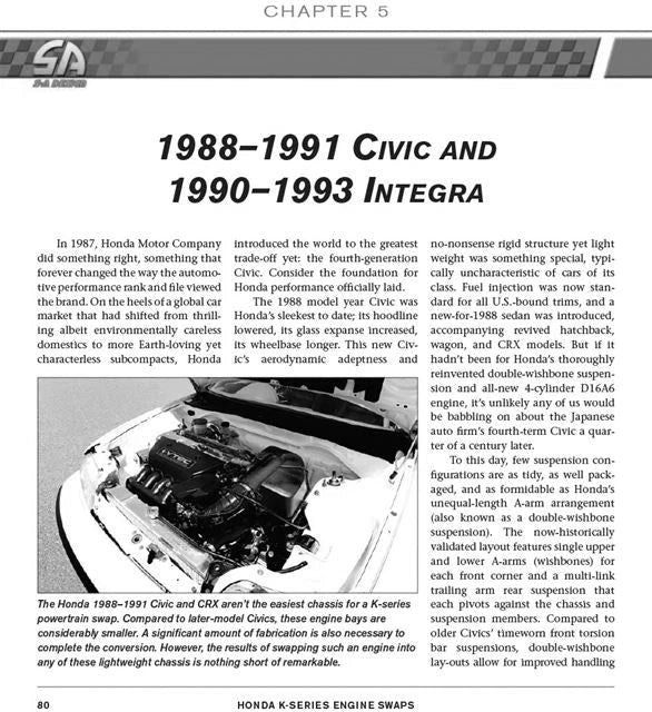 Honda Engine Swap Guide Book for Honda Vehicles 