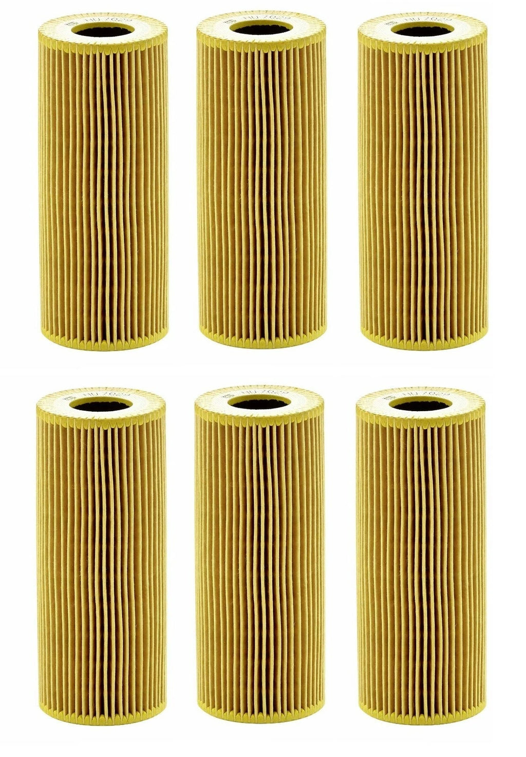 Set of 6 Engine Oil Filters for VW Touareg, Porsche Cayenne, Audi A4 (Mann HU7029z)