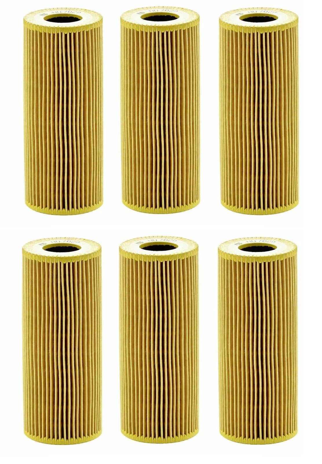 Set of 6 Engine Oil Filters for VW Touareg, Porsche Cayenne, Audi A4 (Mann HU7029z)