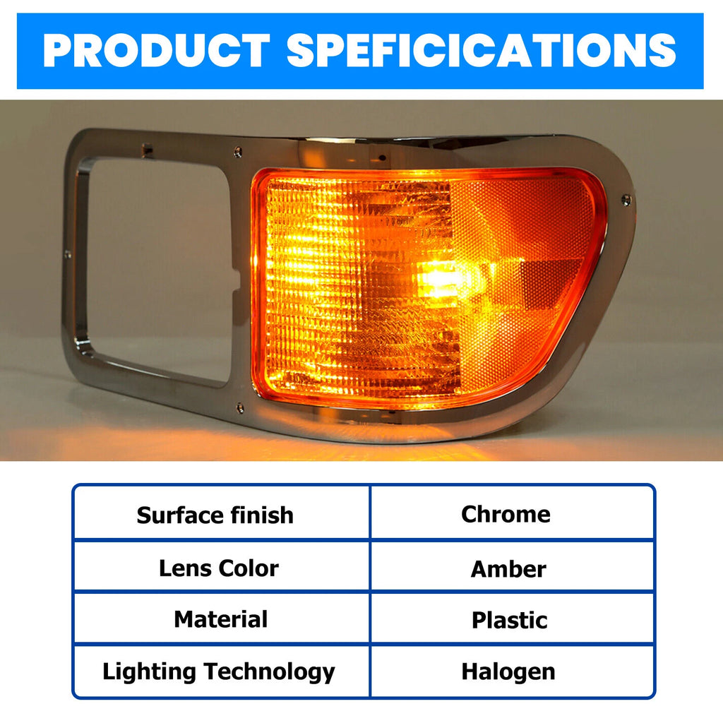 Chrome Headlight Bezel Trim for Ford F650 F750 (2000–2015)