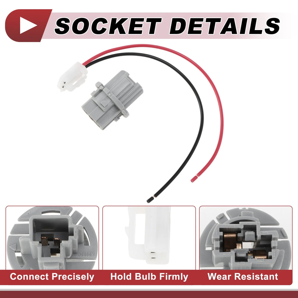 Set of 1 Rear Turn Signal Light Socket Wiring for Toyota Sequoia (2006–2022) No. 9007560026