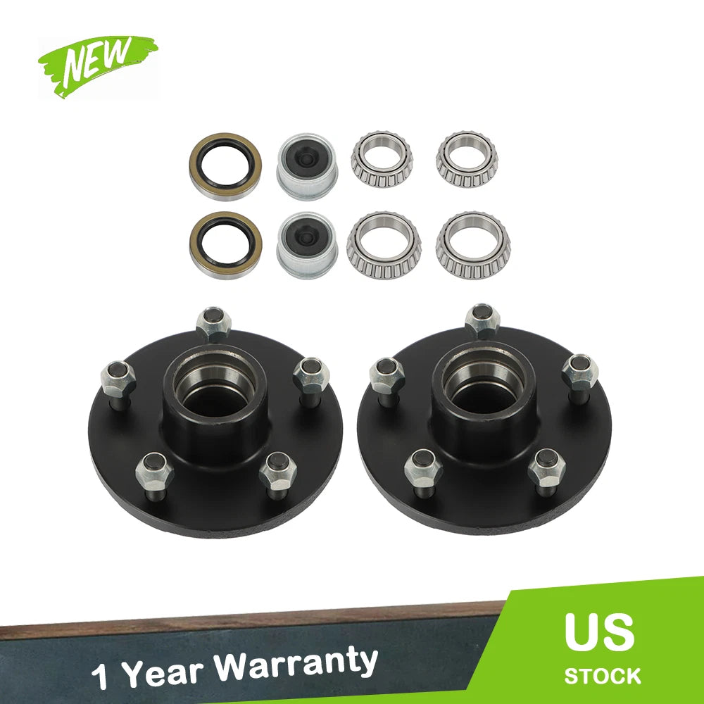 2 Pack Trailer Idler Hub Kits for 3500 lbs Axle (5 on 5)