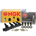 Set of 4 NGK COP Ignition Coils & V-Power Spark Plugs for Chevy Pontiac (1.6 L4)