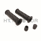 Set of 2 Gel Black Handlebar Grips for Universal (7/8" 22mm, 1" 25mm)