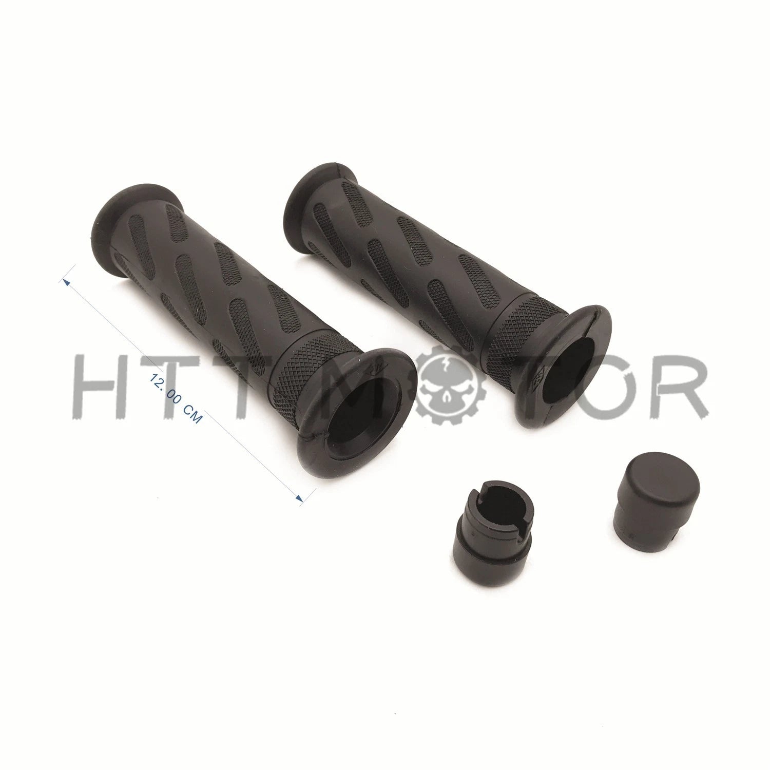 Set of 2 Gel Black Handlebar Grips for Universal (7/8" 22mm, 1" 25mm)