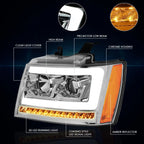 LED Sequential Signal Projector Headlight for Tahoe/Suburban (2007–2014)