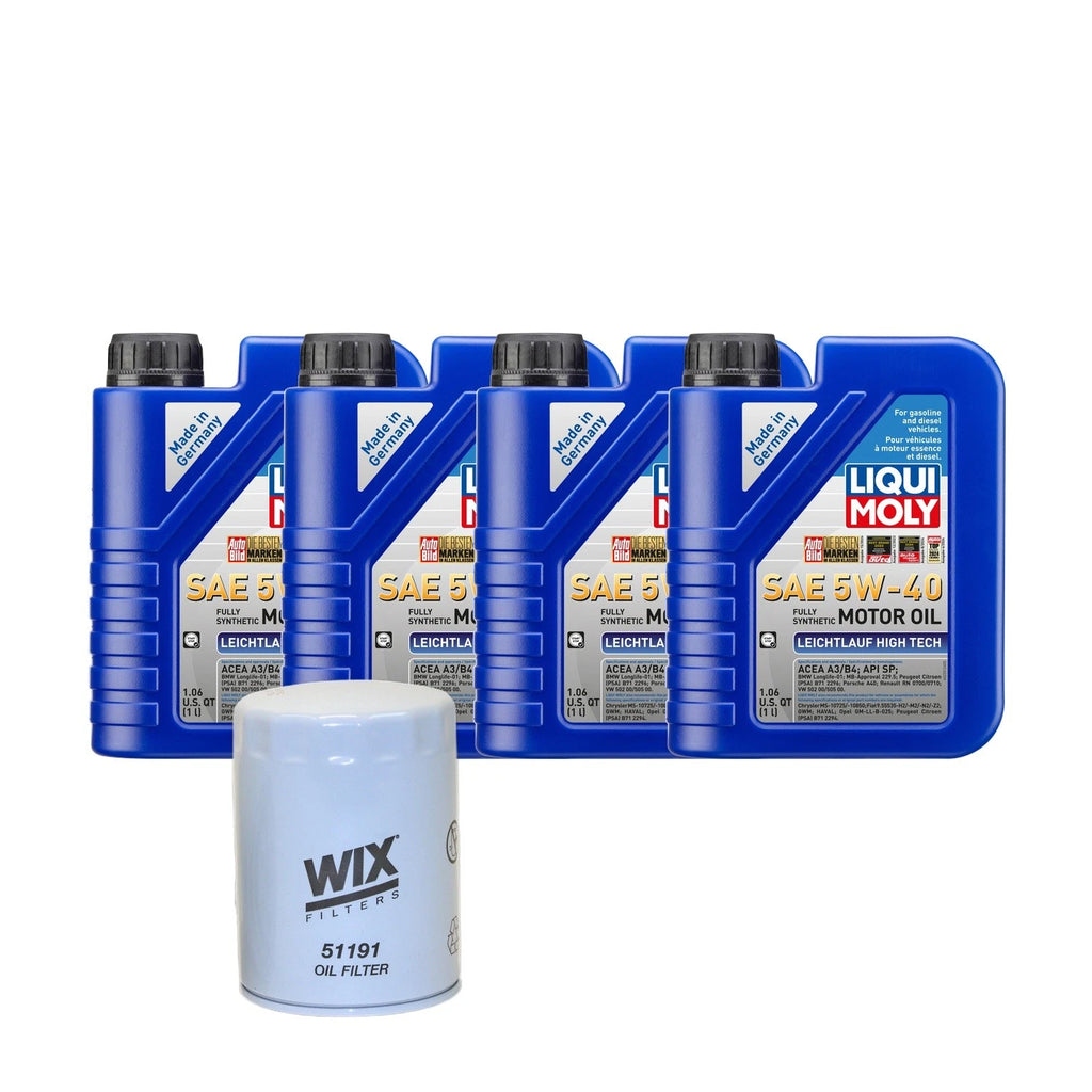 4L Liqui Moly Leichtlauf High Tech 5W-40 Oil Change Kit for Audi AEB (1996–2005)