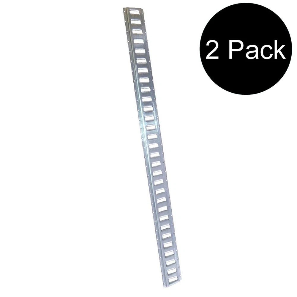 Set of 2 8' Galvanized E-Track Tie-Down Rails for Truck Trailer