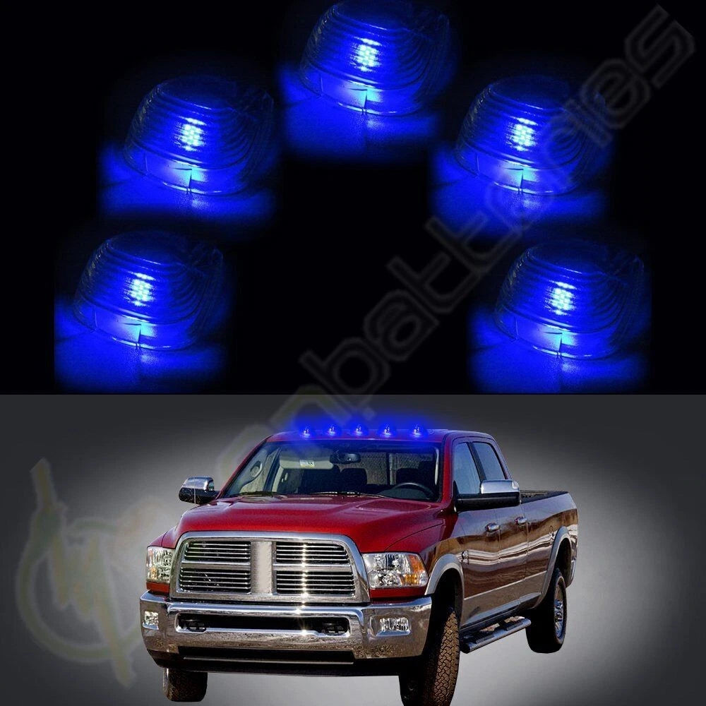 Smoke Cab Roof Running Marker Light with Blue LED for Ford F-250 F-350 (2008–2016)