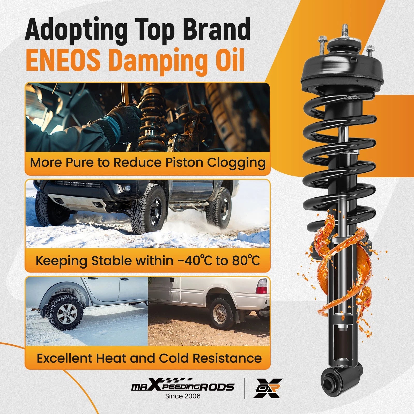 2X Front Struts Coil Spring Assembly for Ford Explorer (2004-2005)