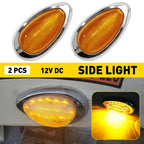 2X Amber LED Side Marker Lights for Freightliner Sleeper Cab (IP67, 12V)