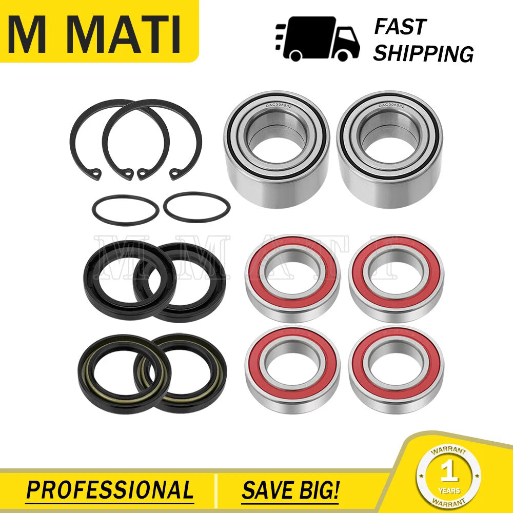 Front & Rear Wheel Bearing Seal Kit for Yamaha Grizzly Kodiak Big Bear (335–450)