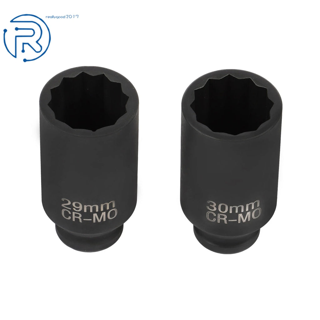 Set of 8 Deep Impact Sockets for Spindle Axle Nut (29mm-39mm)