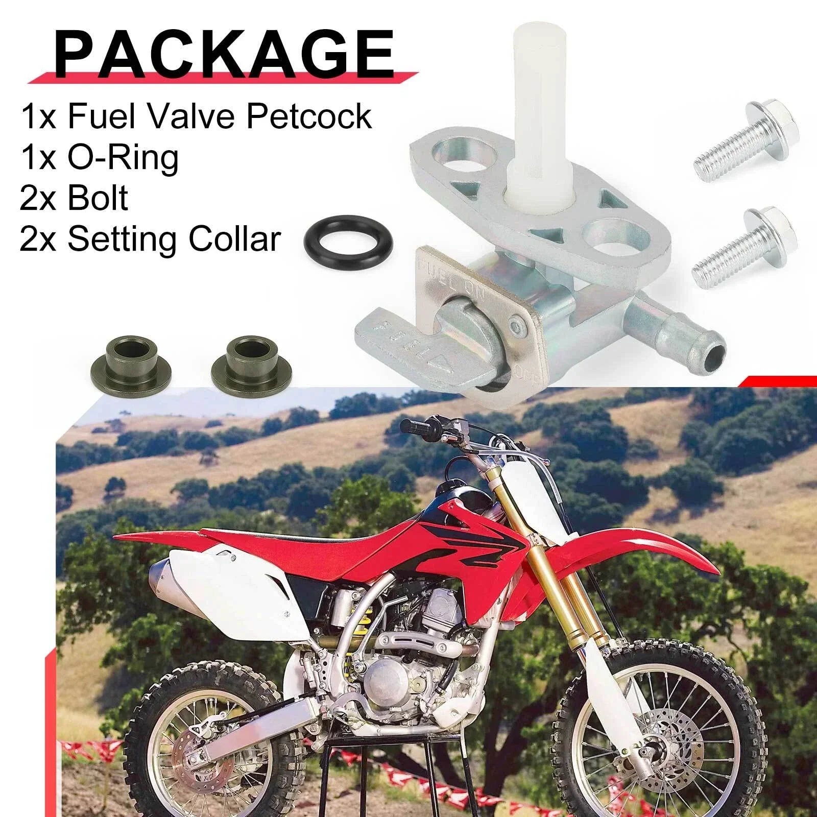 Fuel Tank Petcock Valve for Honda CRF150R (2007–2023)
