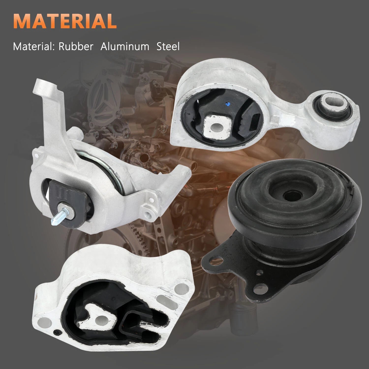 Set of 4 Engine Motor Transmission Mounts for Nissan Altima 2.5L (2007–2012)