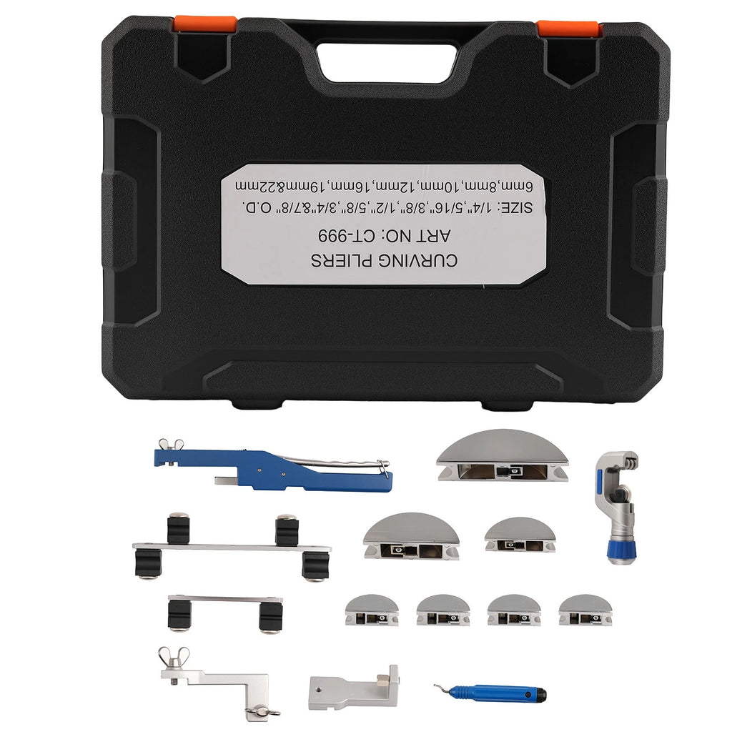 Copper Pipe Bender Ratchet Tube Bender Kit Bending 7 Dies 1/4"-7/8"