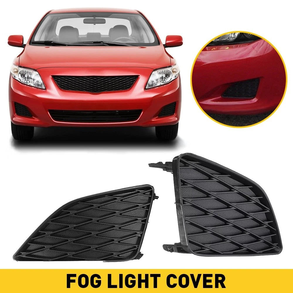 Front Bumper Grill Fog Light Hole Cover for Toyota Corolla (2009–2010)