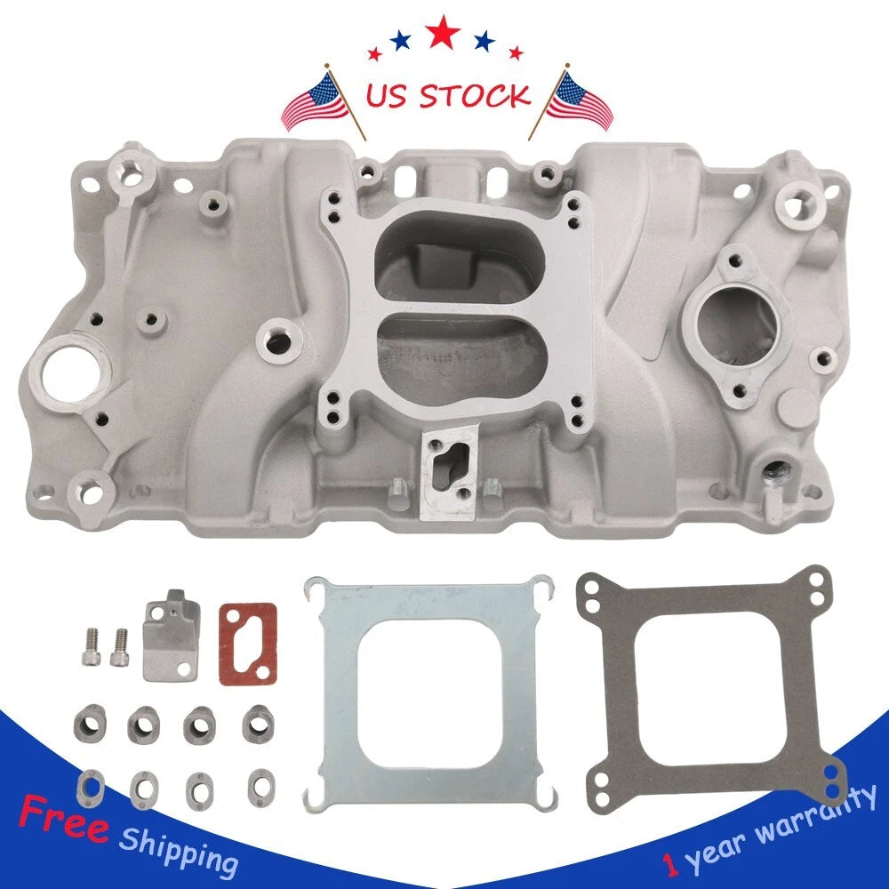 Dual Plane Intake Manifold for Small Block Chevy SBC (1955–1986)