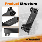 Durable Steel Plow Mount for Polaris Ranger XP 1000 (2018–2022) Black