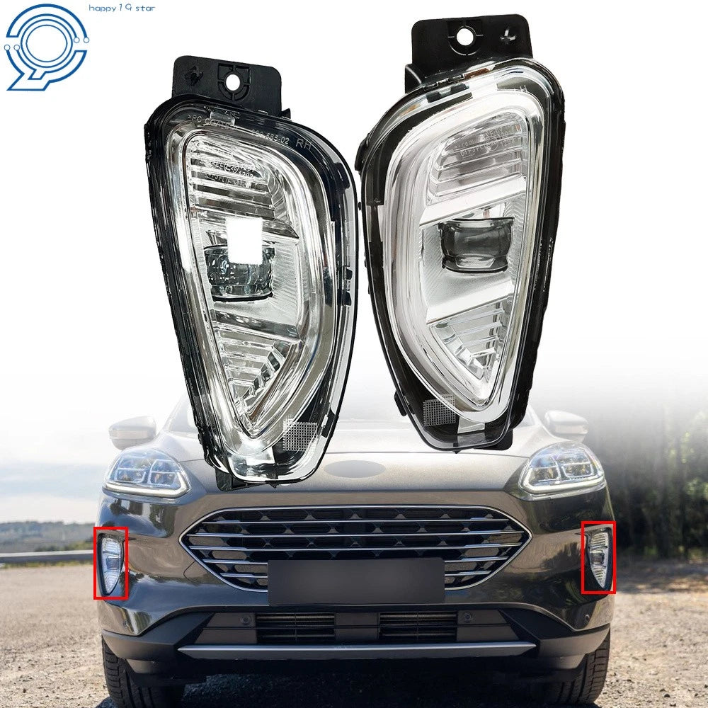 LED Fog Lights Assembly Set for Ford Escape (2020–2022) - Includes Switch