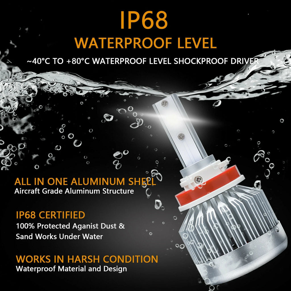 H11 H7 6000K White LED Headlight Bulb for Chevy Traverse (2013-2017)