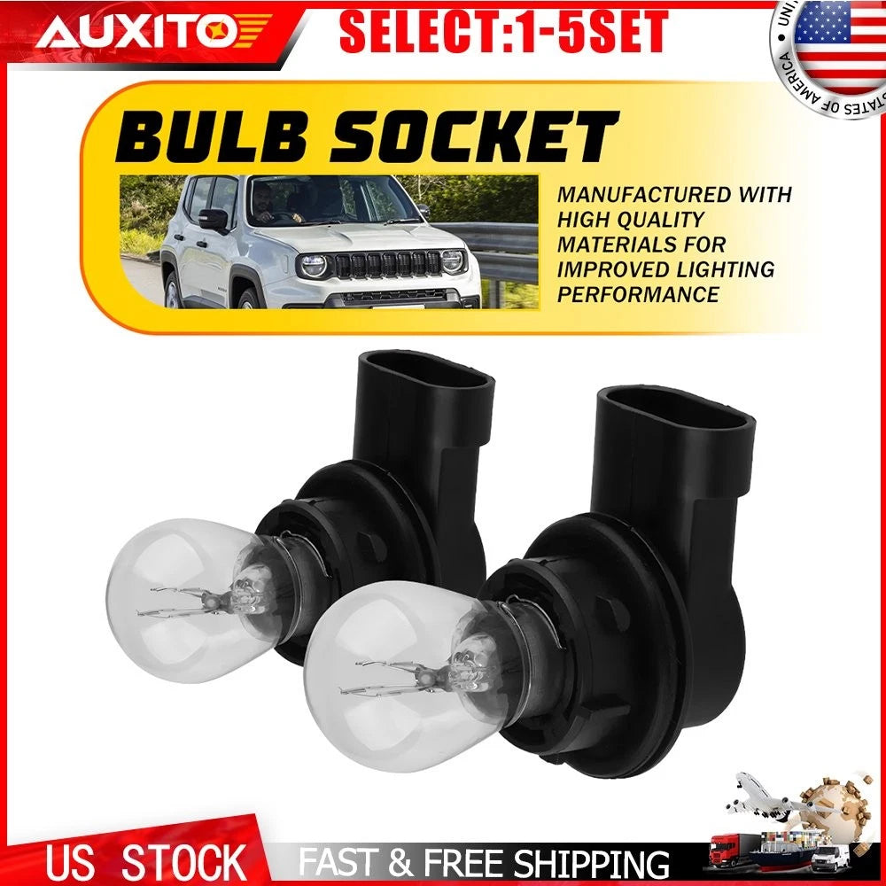 Set of 2 Front DRL Daytime Running Light Bulbs Sockets for Jeep Renegade (2014–2021)