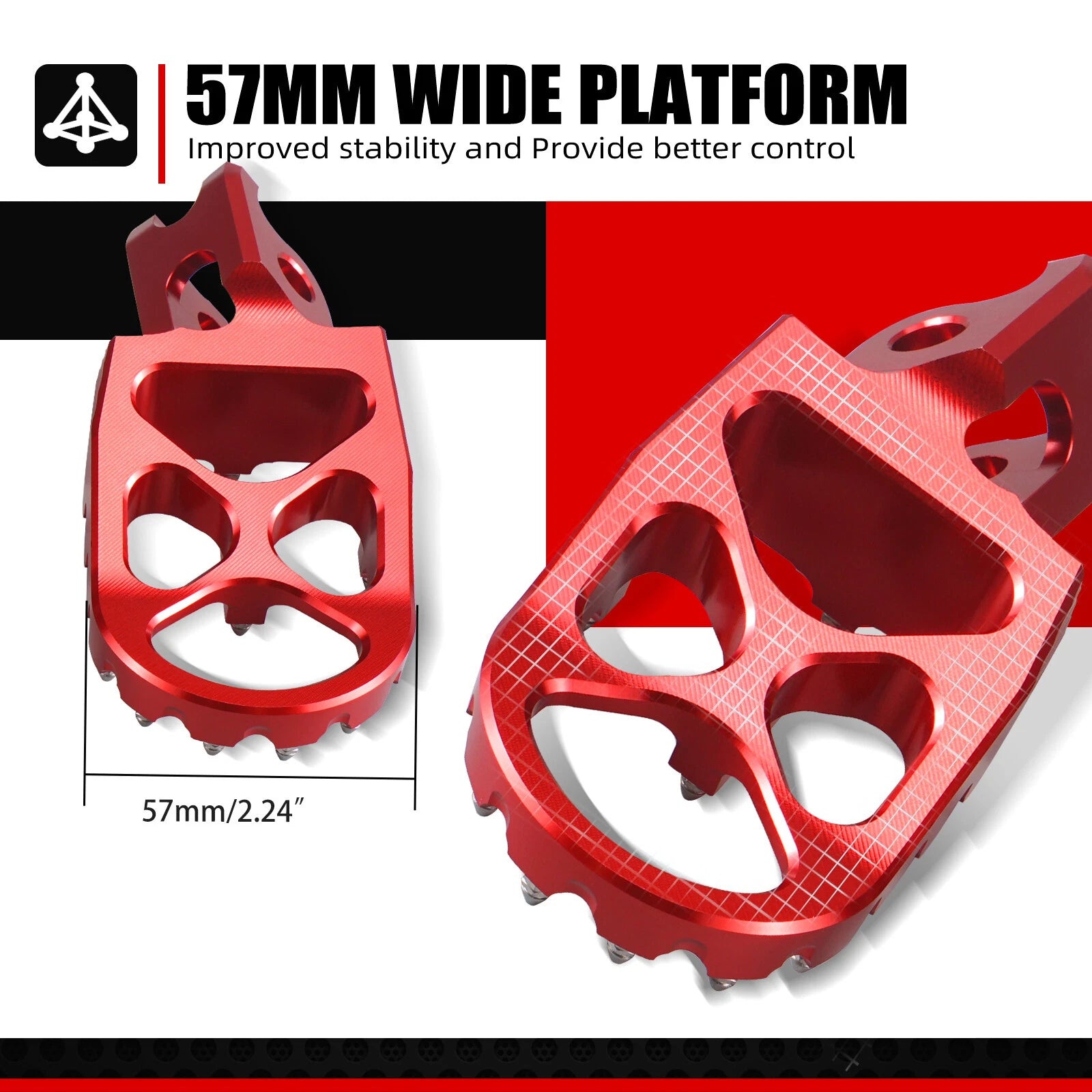 CNC Wide Foot Pegs for Honda CRF150R CR125R CR250R CRF250R CRF450R (2007–2023)