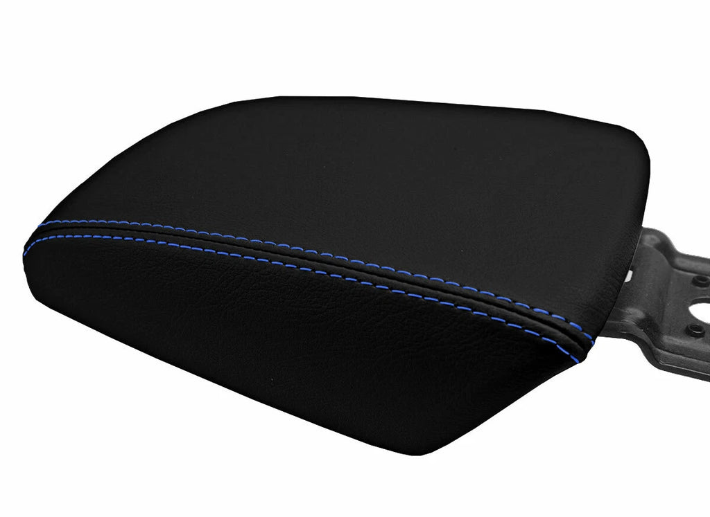 Armrest Cover for Ford Focus (2012–2018) Blue Stitch Leather