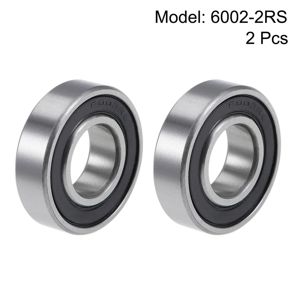 Set of 2 Deep Groove Ball Bearings 6002-2RS for Various Models (15x32x9mm)