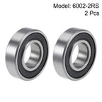 Set of 2 Deep Groove Ball Bearings 6002-2RS for Various Models (15x32x9mm)