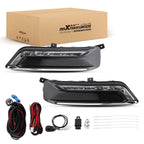 Clear Lens LED Fog Light Pair + Wiring + Switch Kit for Chevy Impala (2014–2020)