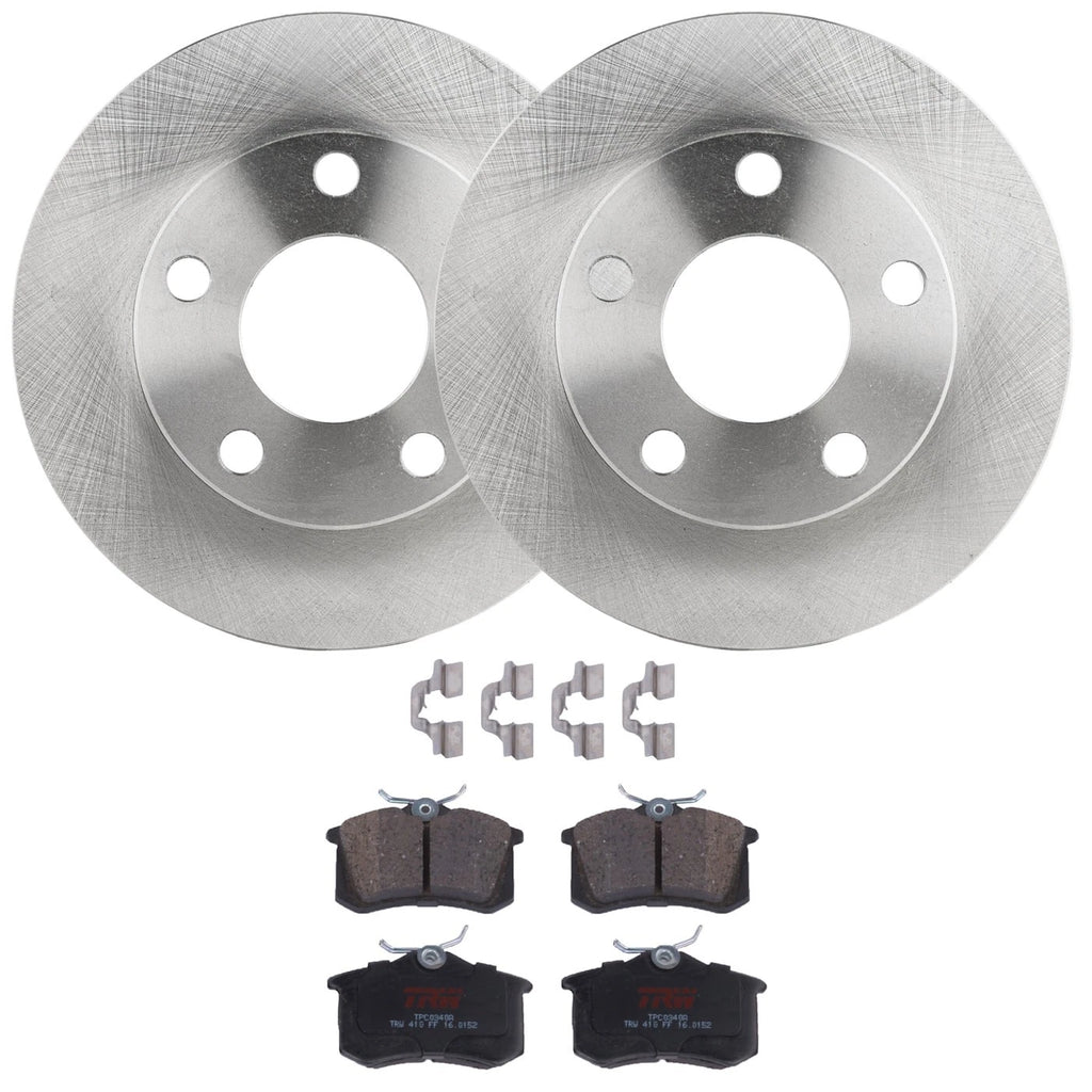 Set of 2 Brake Disc and Pad Kits for VW Passat Audi