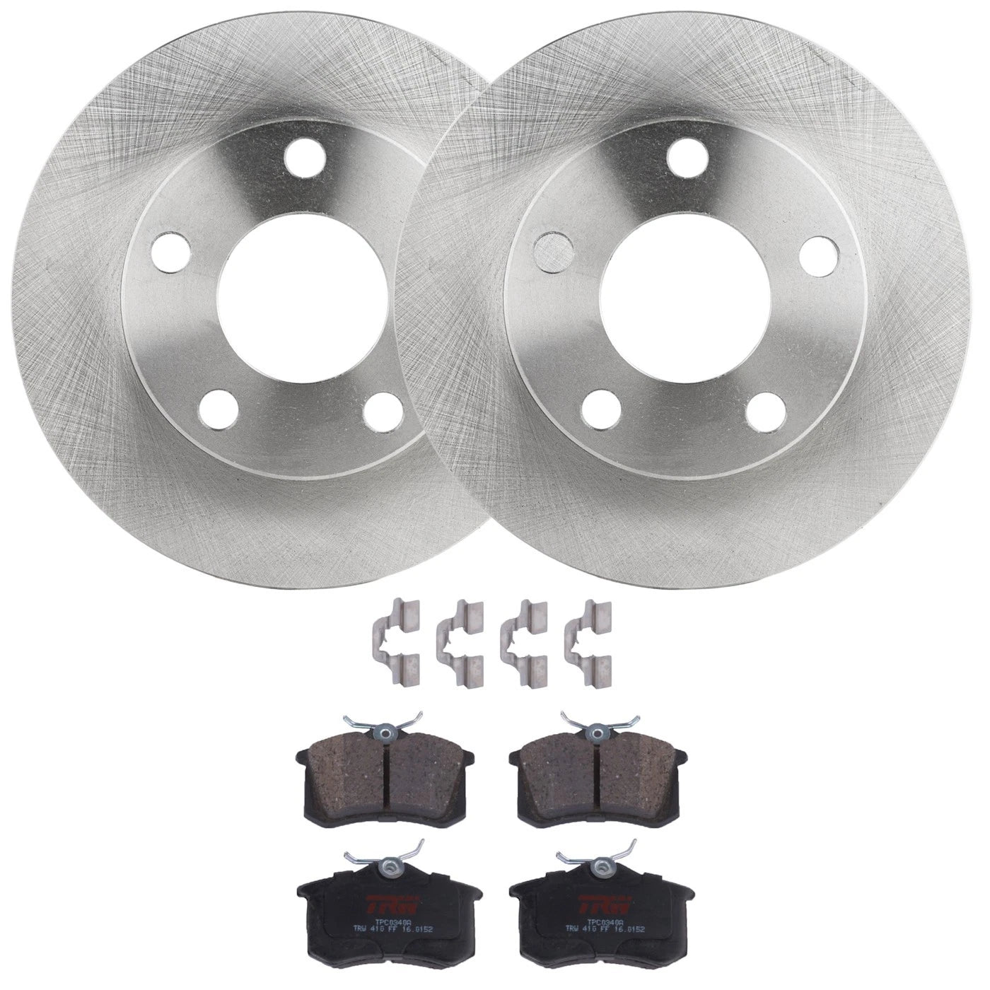 Set of 2 Brake Disc and Pad Kits for VW Passat Audi