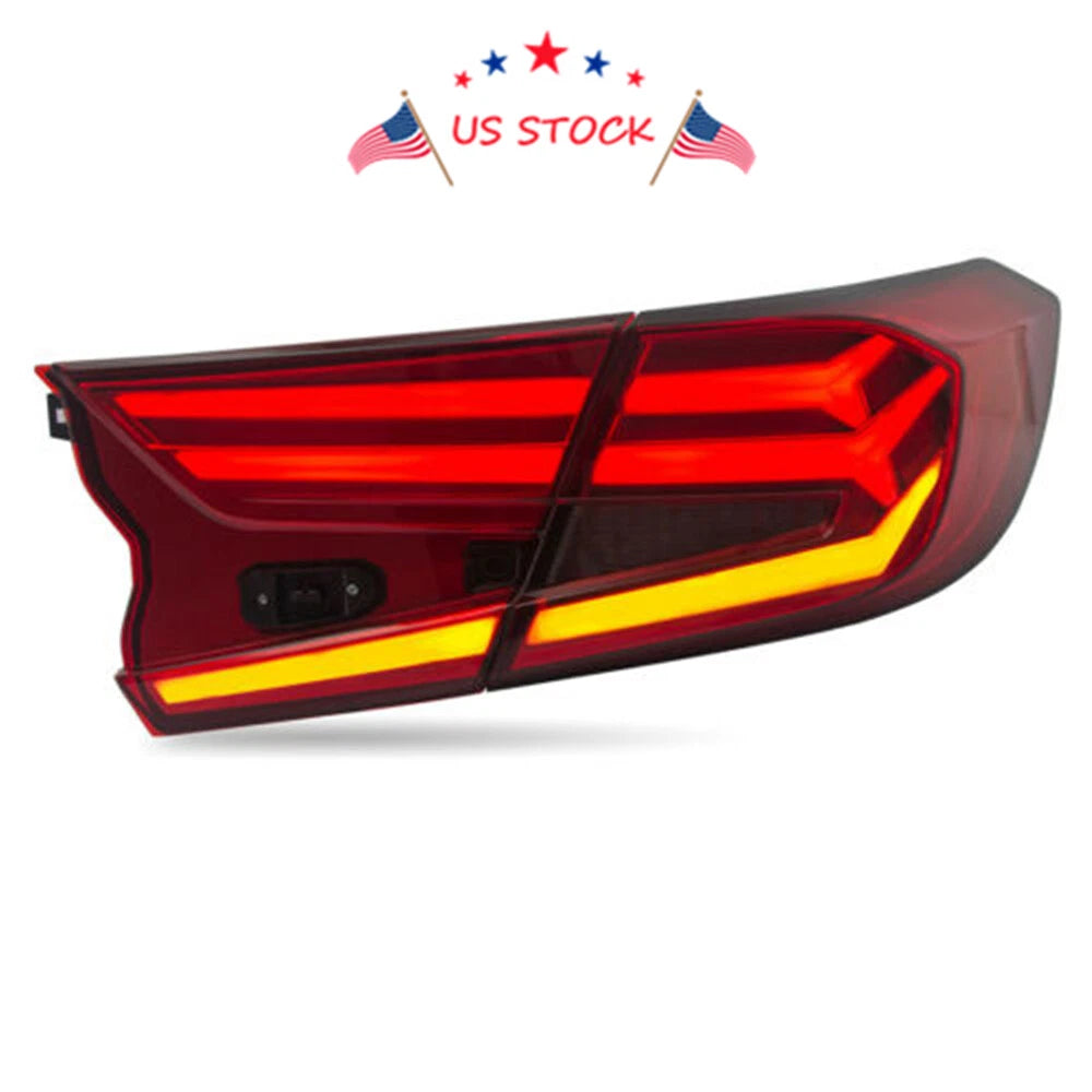 Red LED Tail Lights for Honda Accord (2018-2020)