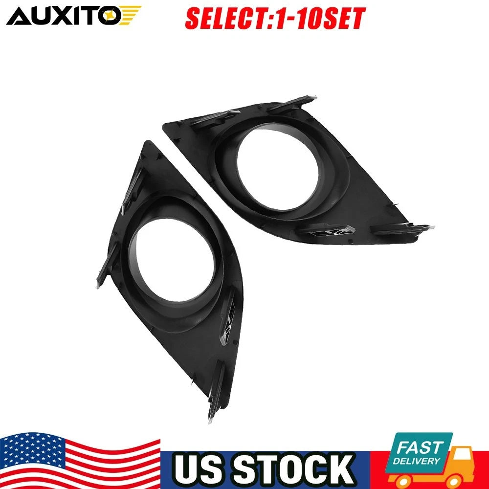 Set of 2 Front Bumper Fog Light Bezel Covers for Toyota Corolla (2014–2016)