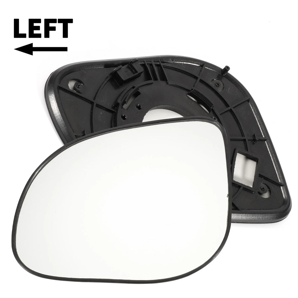 Left Side White Mirror Glass for Hyundai I10 (2011–2013)