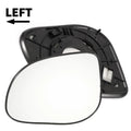 Left Side White Mirror Glass for Hyundai I10 (2011–2013)