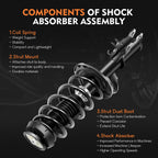 Set of 2 Loaded Front Struts & Shocks for Buick Encore, Chevy Trax (2013-2019)