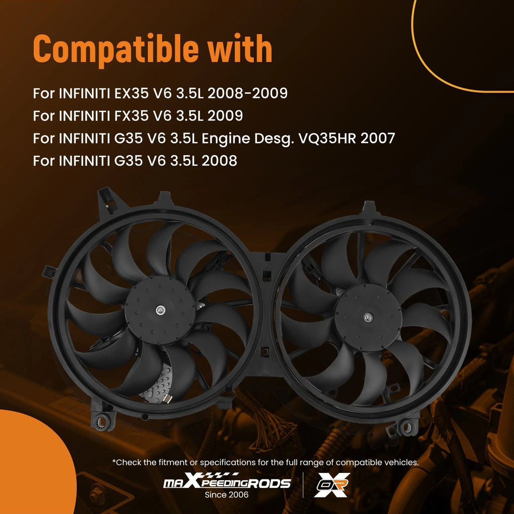 Electric Radiator Cooling Fan for Nissan 370Z Infiniti EX35 Q70 (2007–2020)
