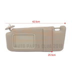Tan Beige Driver Left Sun Visor for Toyota Venza (2009–2016) w/ Sunroof