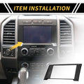 Central Dashboard Meter Frame Cover Trim for Ford F-150 (2015–2020) Carbon Fiber Black