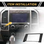 Central Dashboard Meter Frame Cover Trim for Ford F-150 (2015–2020) Carbon Fiber Black