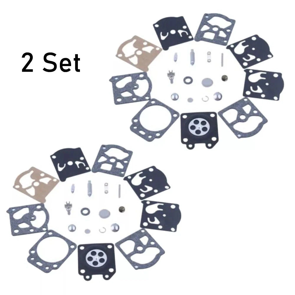 Set of 2 Carburetor Diaphragm & Gasket Kit for Walbro K24-WAT WT866 WT924 WT-973