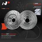 Set of 4 Drilled Brake Rotors & Ceramic Pads for Subaru Outback (2000)